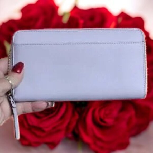 Kate Spade Purple Leather Full Size Zip Wallet EUC - Picture 2 of 7